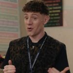 Jacob’s leopard print vest on Abbott Elementary