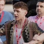 Jacob’s mixed print shirt on Abbott Elementary