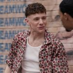 Jacob’s printed short sleeve shirt on Abbott Elementary