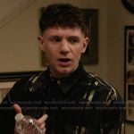 Jacob’s black striped shirt on Abbott Elementary