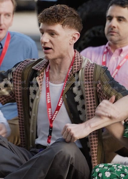 Jacob's mixed print shirt on Abbott Elementary