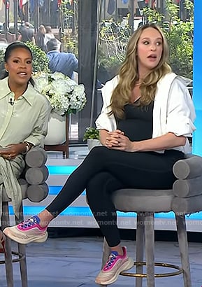 Jacqueline Andriakos’s pink sneakers on Today