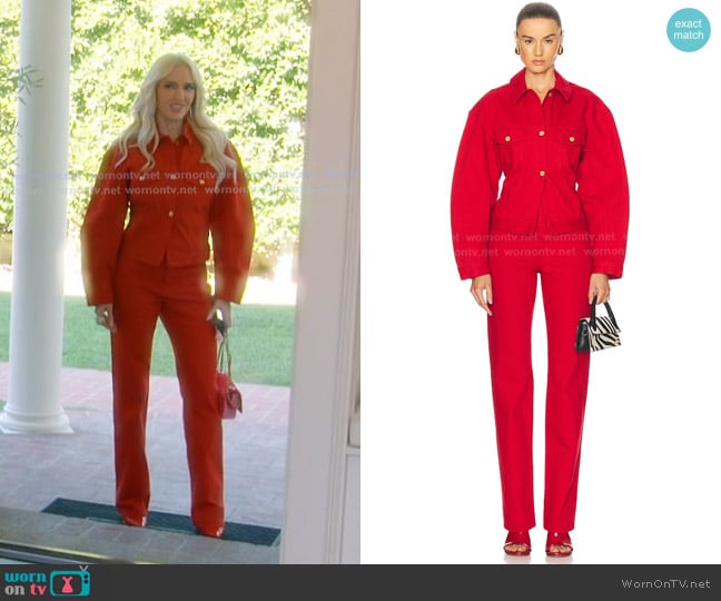 Jacquemus De-Nîmes Denim Jacket worn by Erika Jayne on The Real Housewives of Beverly Hills