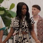 Ava’s black and white printed top and pant set on Abbott Elementary