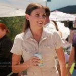 Janet’s khaki jumpsuit on The Valley