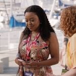 Janine’s floral print midi dress on Abbott Elementary