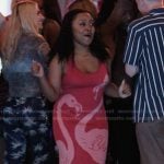 Janine’s flamingo knit dress on Abbott Elementary