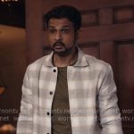 Jay’s checked shirt on Ghosts