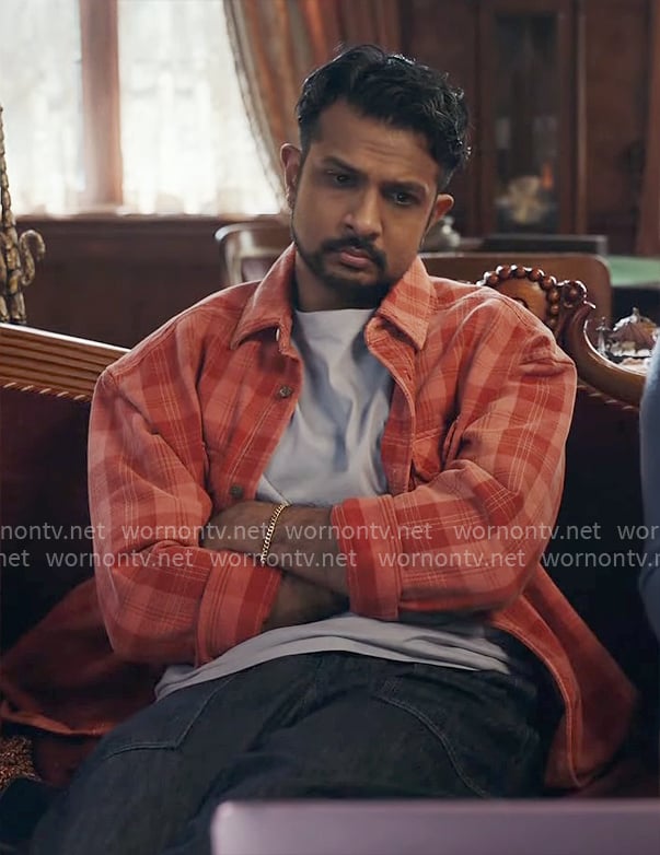 Jay’s red plaid shirt on Ghosts