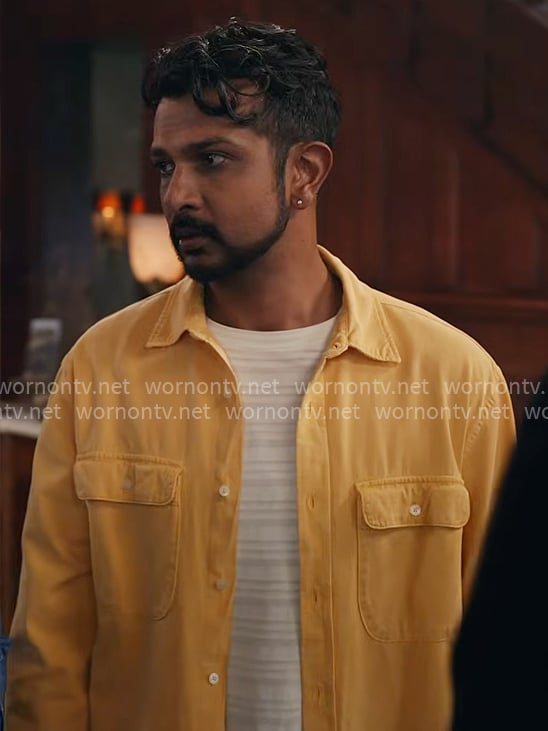 Jay's yellow button down shirt on Ghosts