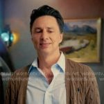 JD’s taupe cable knit cardigan on Scrubs