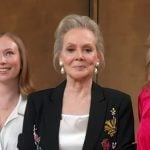 Jean Smart’s black floral embellished blazer and pants on Good Morning America