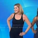 Jenna’s black active jumpsuit and sneakers on Today