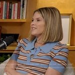 Jenna's blue stripe polo on Today