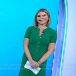 Jenna's green knit button front dress on Today
