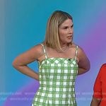 Jenna’s green check midi dress on Today