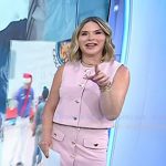 Jenna’s pink button vest and pencil skirt on Today