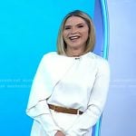 Jenna’s white draped cape top on Today