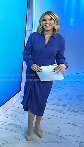 Jenna’s blue gathered shirtdress on Today