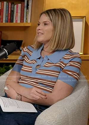Jenna’s blue stripe polo on Today