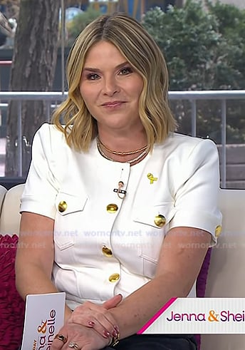 Jenna’s white short sleeve jacket on Today