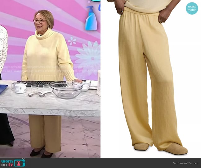 Babs Costello’s yellow satin pants on Today