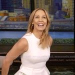Jennie Garth’s white peplum top on Live with Kelly and Mark
