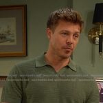 Jeremy's green textured polo on Days of our Lives