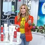 Jill’s yellow print tee and patchwork jeans on Today