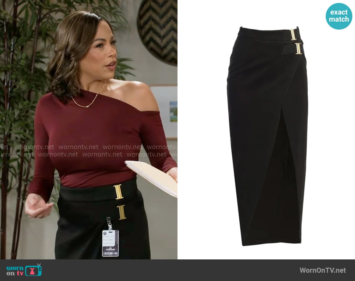 JLuxLabel Gisele Skirt worn by Nicole Dupree Richardson (Daphnee Duplaix) on Beyond the Gates