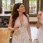 Jo-Ellen’s white lace sleeveless dress on The Real Housewives of Rhode Island