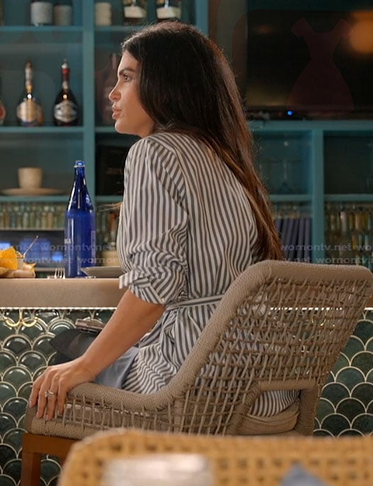 Jo-Ellen’s striped mini dress on The Real Housewives of Rhode Island