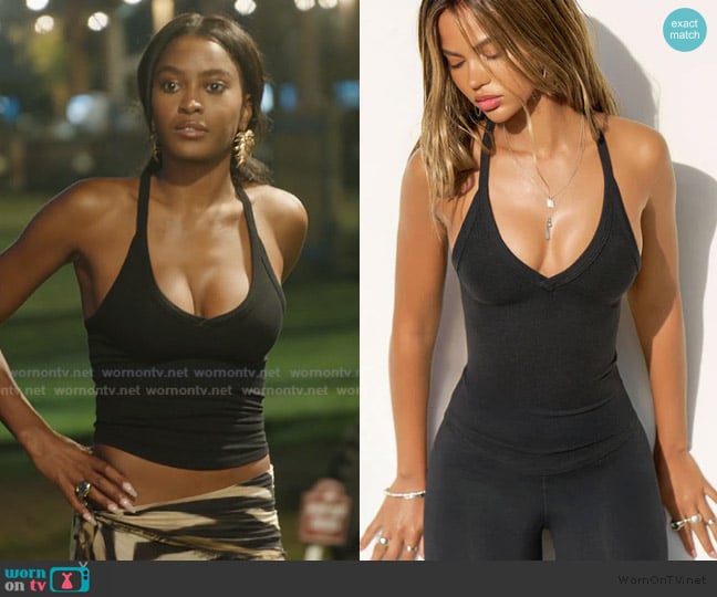 Joah Brown V Neck Racerback Tank worn by Ciara Miller on Summer House