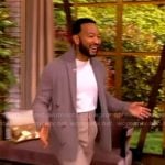 John Legend’s grey shawl collar cardigan on The View