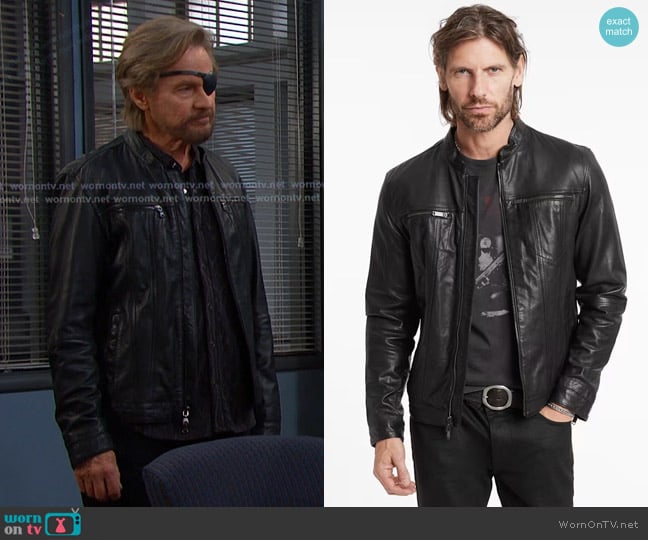 Steve’s black leather jacket on Days of our Lives