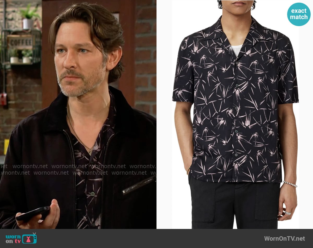 Daniel’s printed shirt on The Young and the Restless