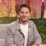 Justin Hartley's knit cardigan on Sherri