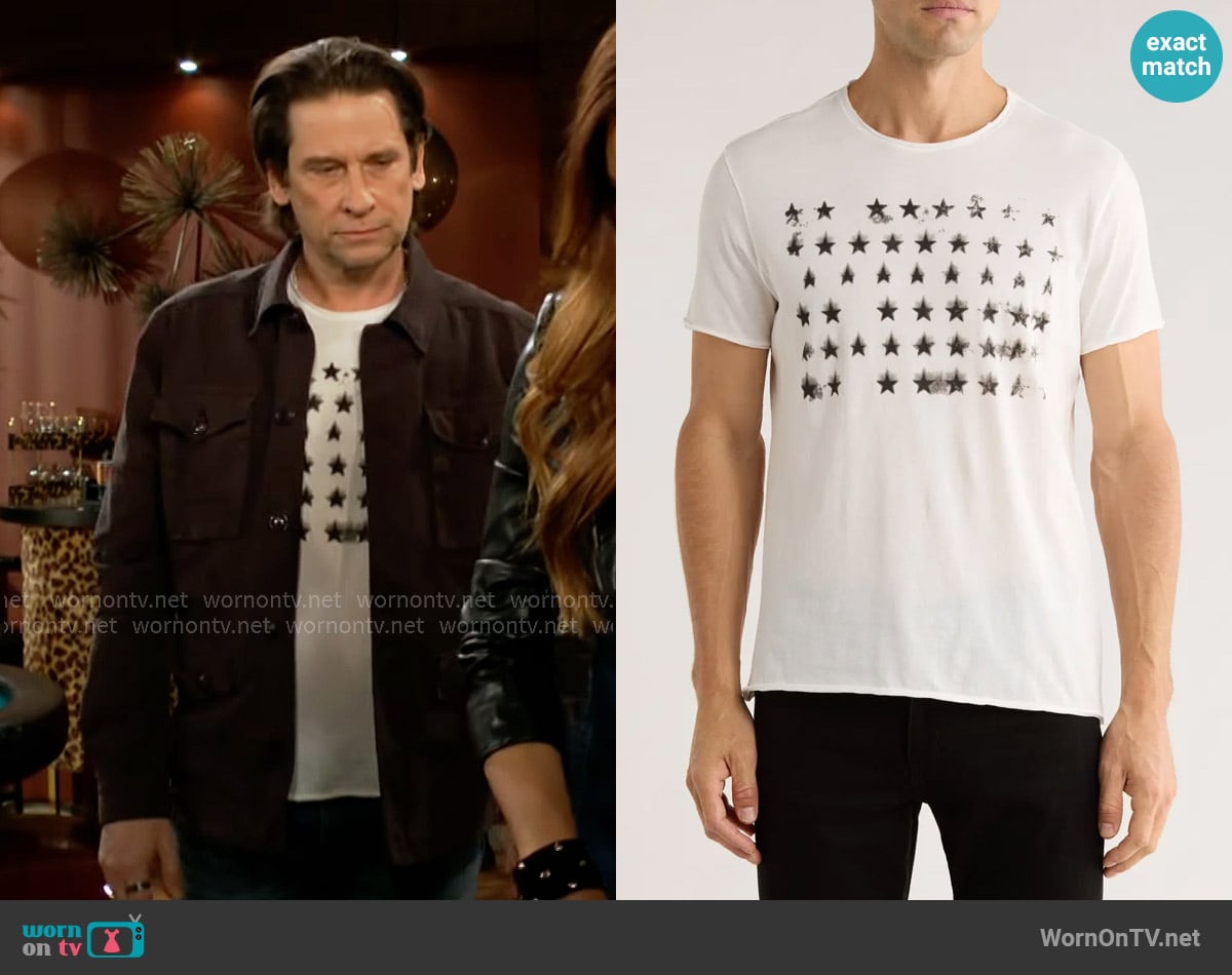 Matt’s star graphic tee on The Young and the Restless