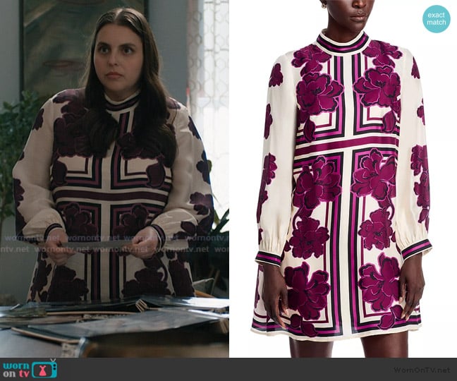 Johnny Was Kalova Minidress worn by Rachel (Beanie Feldstein) on Elsbeth