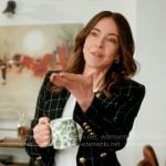 Jordan’s black checked blazer with gold buttons on Scrubs