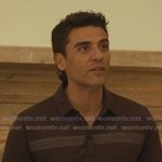 Josh’s purple stripe polo on Beef