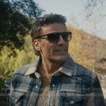 Josh’a blue plaid shirt jacket on Beef