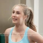 Josslyn's blue sports bra on General Hospital