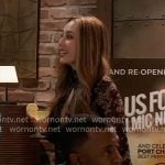 Josslyn’s paisley print mini dress with cutout on General Hospital