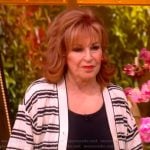 Joy's white striped cardigan on The View
