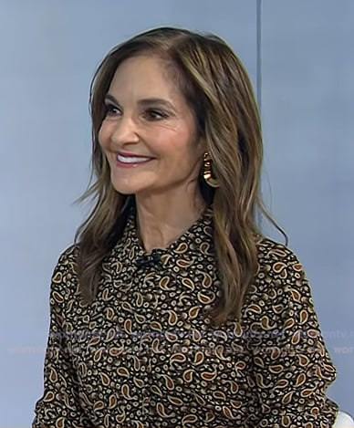 Joy’s black paisley print shirtdress on Today