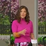 Juju’s black floral print skirt on Good Morning America