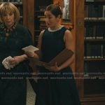 Jules’ black embellished neckline dress on Elsbeth