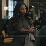 Julia’s green ribbed dress on Elsbeth