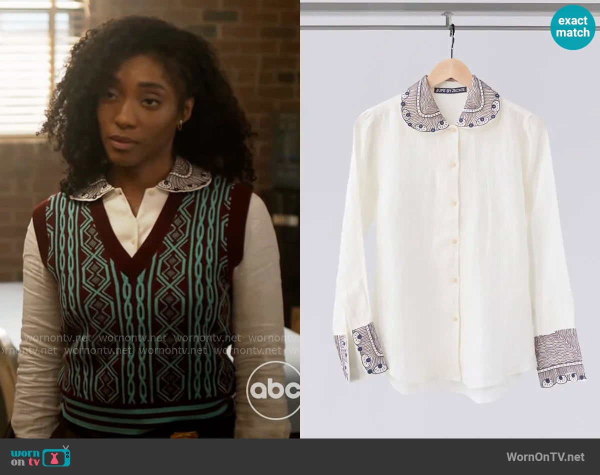 Jupe by Jackie Chester Shirt worn by Faith Mitchell (Iantha Richardson) on Will Trent